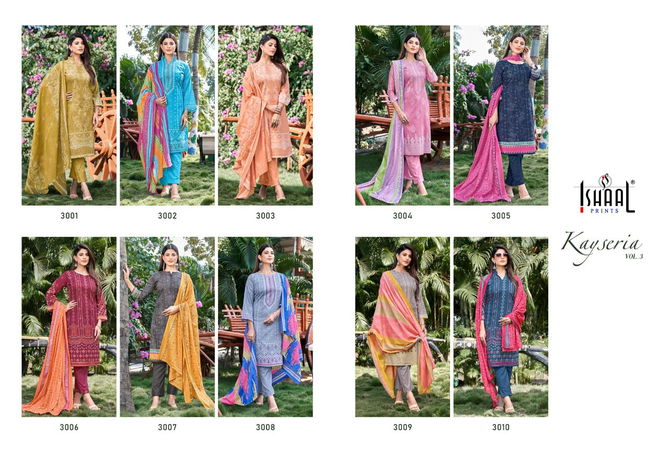 Kayseriya Vol 3 By Ishaal Cotton Dress Material Catalog